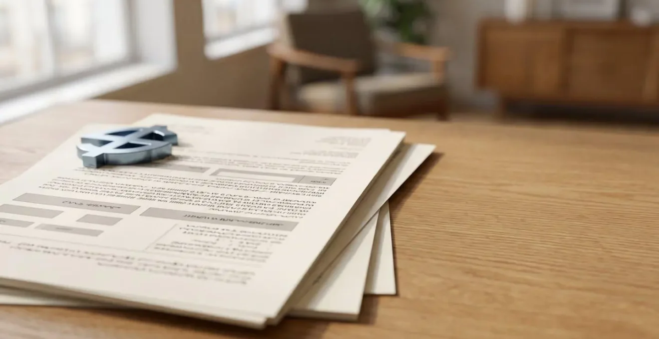 Professional editorial photograph showing abstract representation of international tax documents and financial planning for US share investment